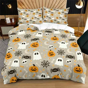 Pumpkin Bedding Set, Perfect Fit for Bedroom Decor, Includes 1 Fitted Sheet & Pillowcases, No Comforter Included