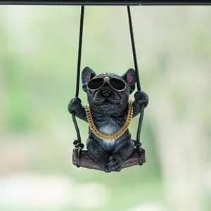 Cute Dog Swing Design Car Hanging Ornament, Car Rearview Mirror Hanging Decoration, Car Interior Accessories for Men and Women, Car Trinkets, Boujee Car Accessories