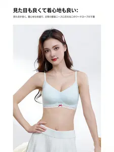 Sweet Bowknot Bralette for Girls, Breathable No-Wire Design, Classic Colorblock Style, Perfect for Daily Wear & Dance