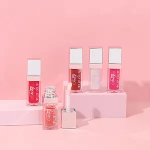 Cosmetics Color Changing Lip Oil Magic Big Brush Color Changing Lip Oil Long Lasting Nourishing Lip Glow Oil with Big Brush Warm Change Hydrating Lip Gloss Non-sticky Primer Lip Tint