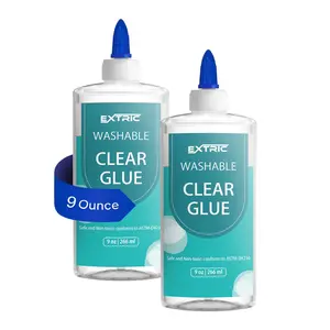 Washable Liquid Glue 9 Ounces 2 Count Slime Glue for Art Crafts Home and School Dries Clear Non-Toxic