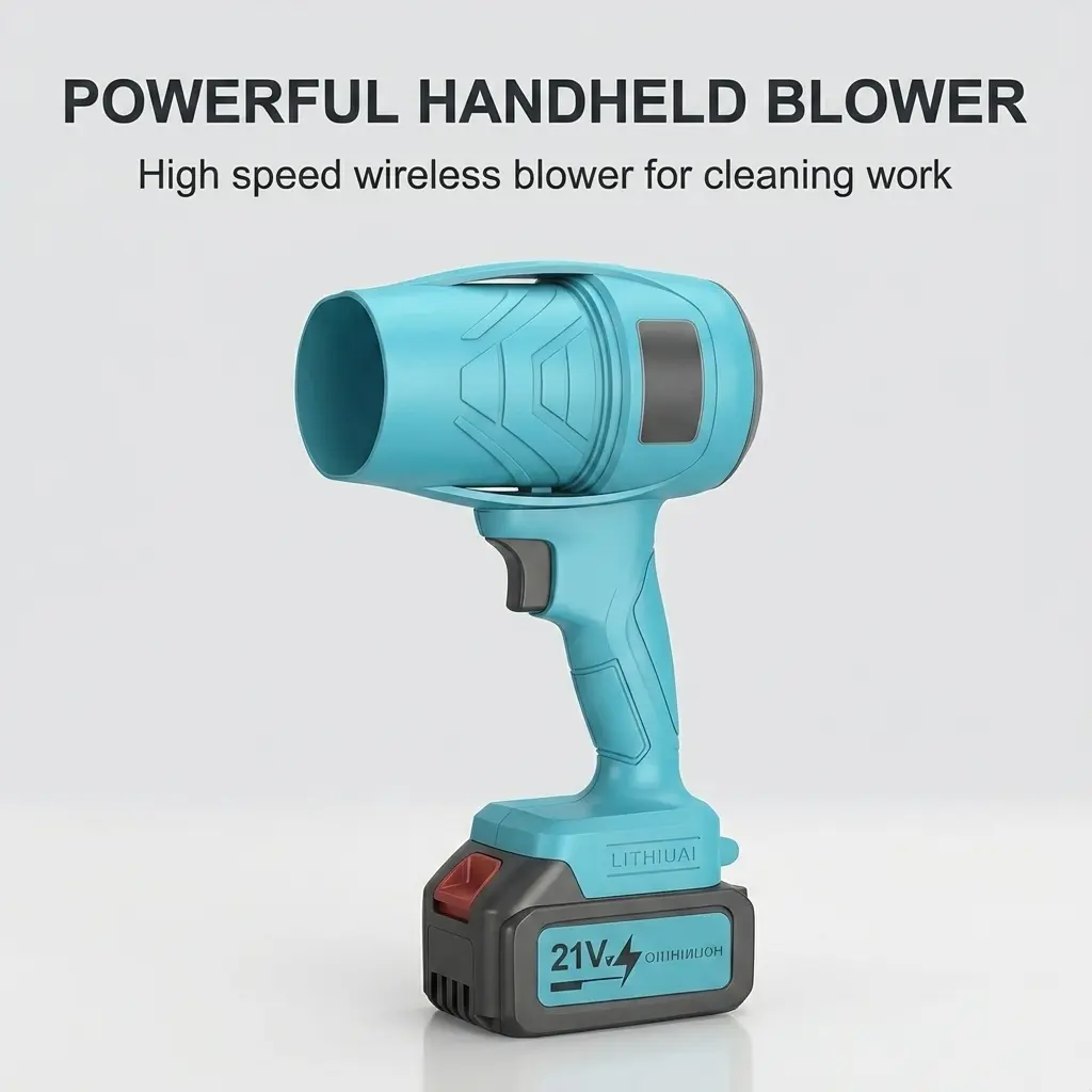 Turbo jet, turbo fan, blower, handheld snow remover, 2000 rpm lithium battery motor, yard cleaning, home renovation, garden maintenance
