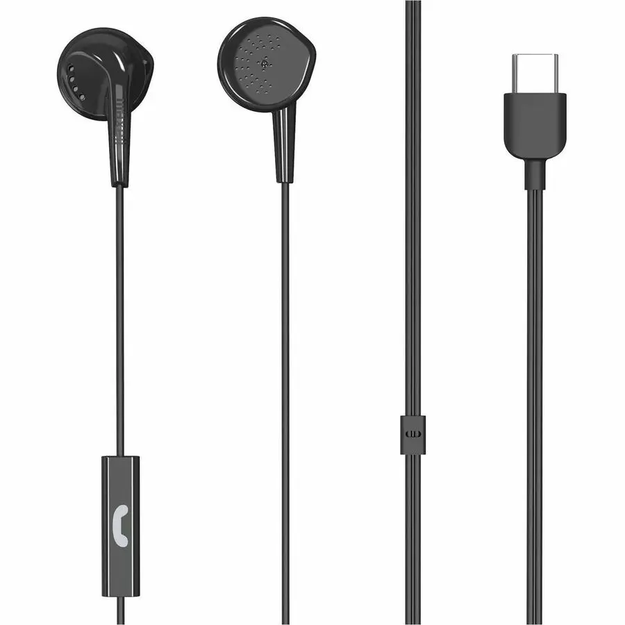 Maxell USB -C Wired Earbuds with Microphone, 197338, Compatible with All USB-C Devices