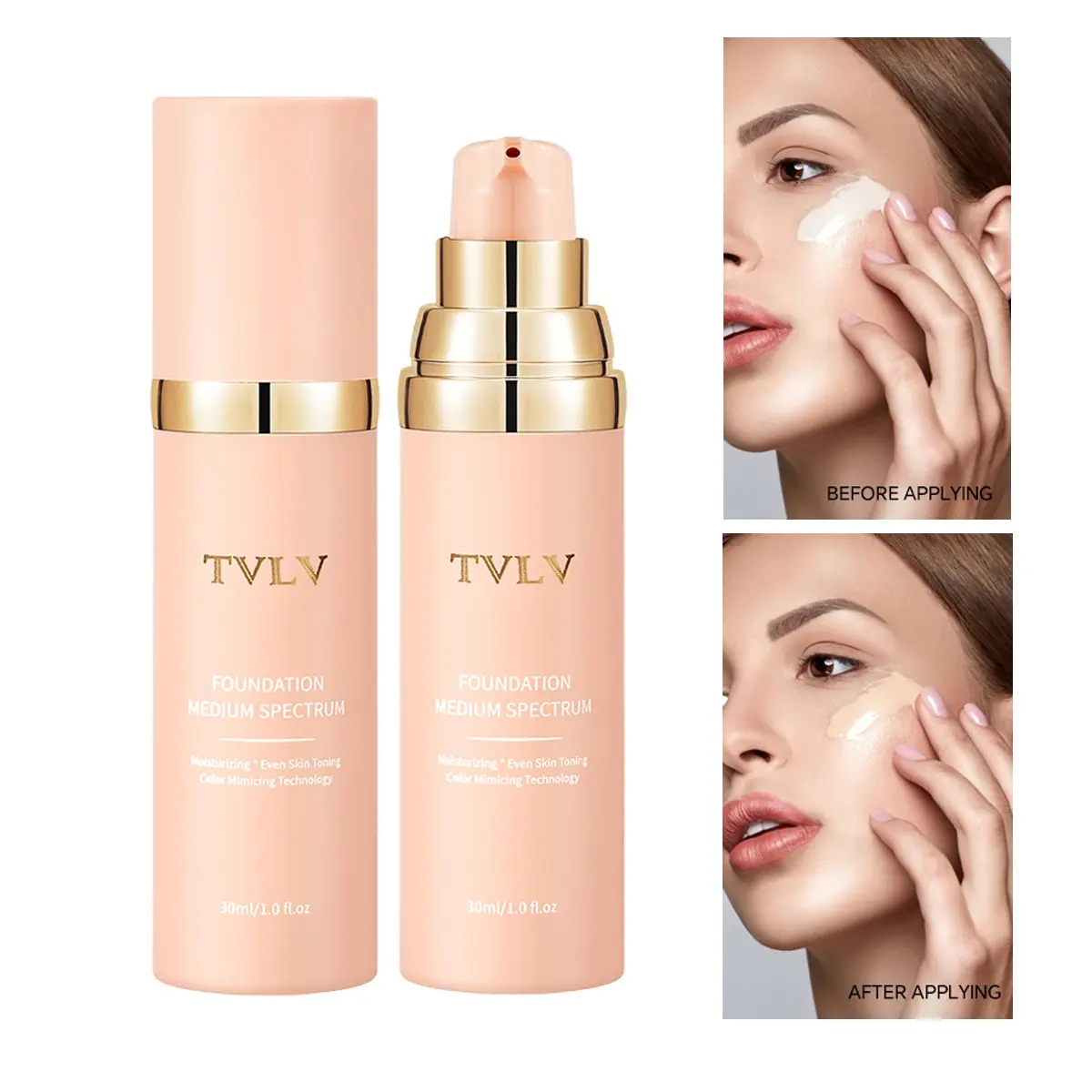 Warm liquid foundation is light, Flawless coverage, covering defects, lasting, hard to take off makeup, natural makeup Concealer Foundation Hybrid Moisturizing Makeup Foundation Second Skin Cover