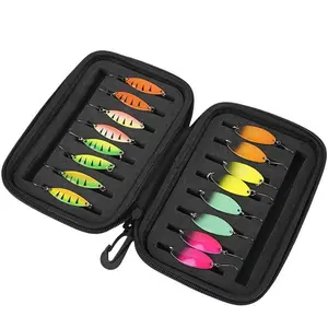 With packaging box Sequined Hard Metal Fishing Bait, Sparkle Effect Fishing Tackle with Varied Sizes, Sparkly Lures for Bass & Trout Saltwater Angling