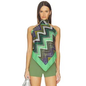 Missoni Top in Green Chevron Multi 2