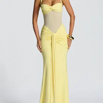 Yellow Body Con Dress Amazon