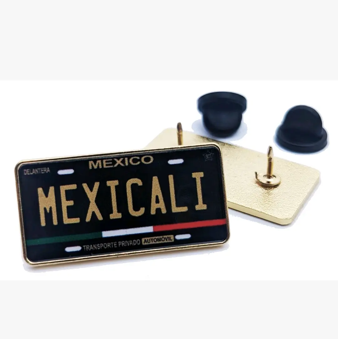 Pin Mexicali Car Plate Pin For Caps Clothing Enamel Badge Baja Pin Mexican Pin