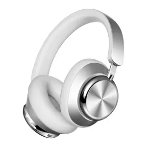 Wentronic Y03 Bluetooth Headphones Wireless Active Noise Cancelling Over Ear Headphones 48 Hours Playtime High Sound Quality 6 EQ Music Mode Headphones with Soft Ear Cushion - Silver