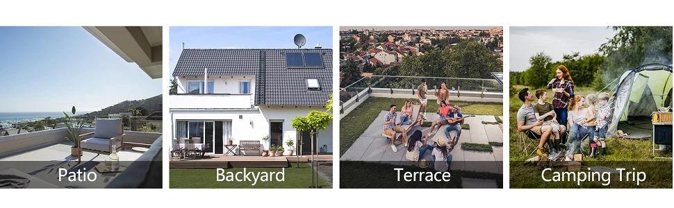 [TOP RATED - FLASH SALE] ROVSUN 3-Burner 225000 BTU Windproof Camping Propane Stove with Side Shelves & Bag