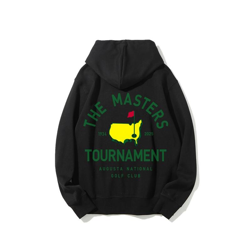 THE MASTERS Golf Hoodie – Creative & Versatile Cotton Pullover, Golf Pattern Sweatshirt for Men & Women, Street Retro & Outdoor Sports, Y2K Style