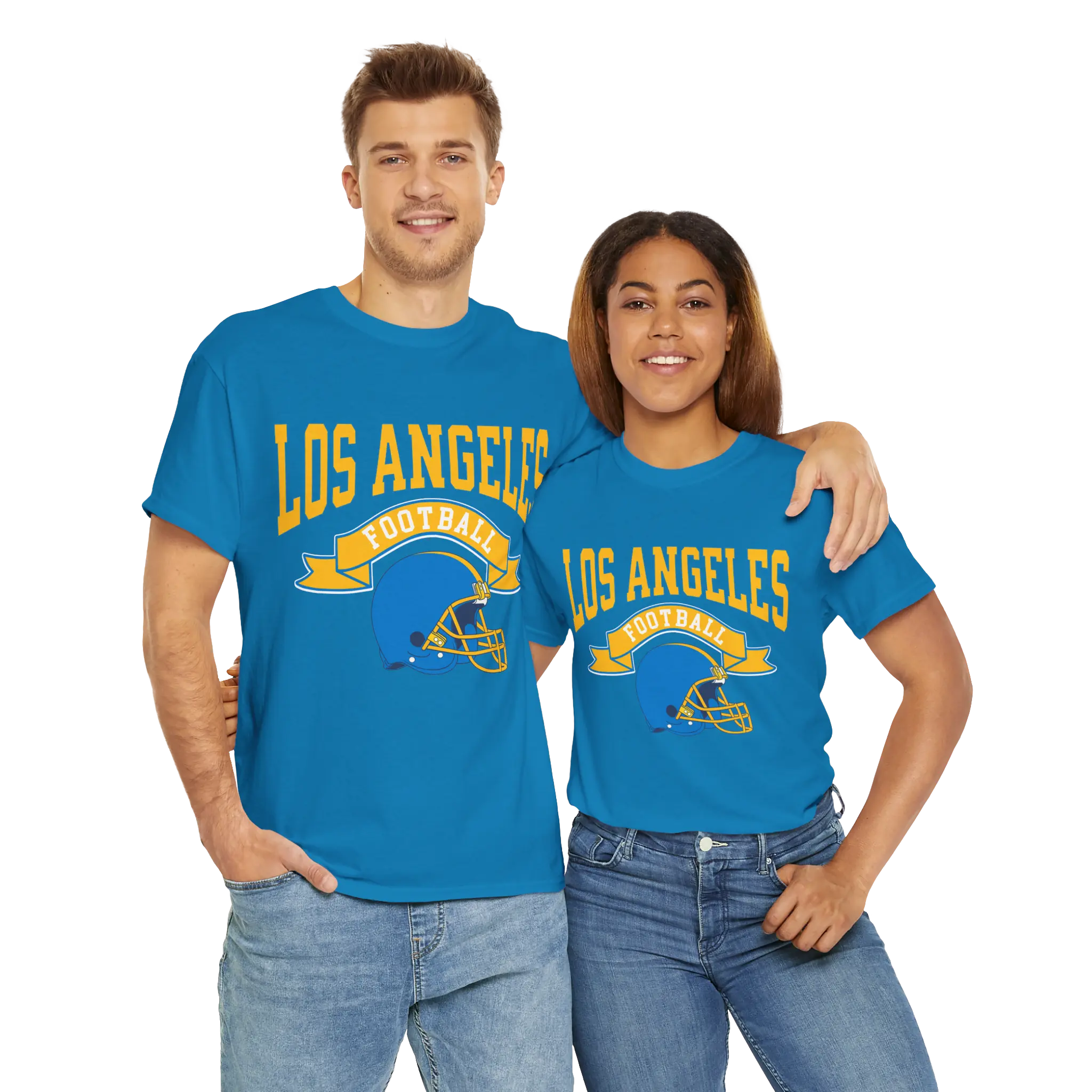 Unisex Los Angeles Football Heavy Cotton Tee, T-Shirt, Sports Apparel, Team Spirit Shirt, Premium Quality Cotton, Casual Wear, Game Day Gear