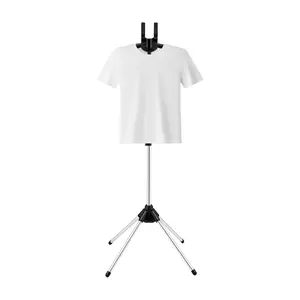 Adjustable Height Hanging Ironing Rack with 360° Rotatable Hanger & Clamps, Lightweight Aluminum Alloy Steamer Stand for Clothes, Foldable Portable for Home Travel Hotel Garment Factory Use, Folding, Compact Pack