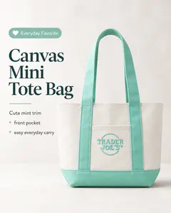 Mint Mini Canvas Tote Bag – Cute Everyday Carry Ba