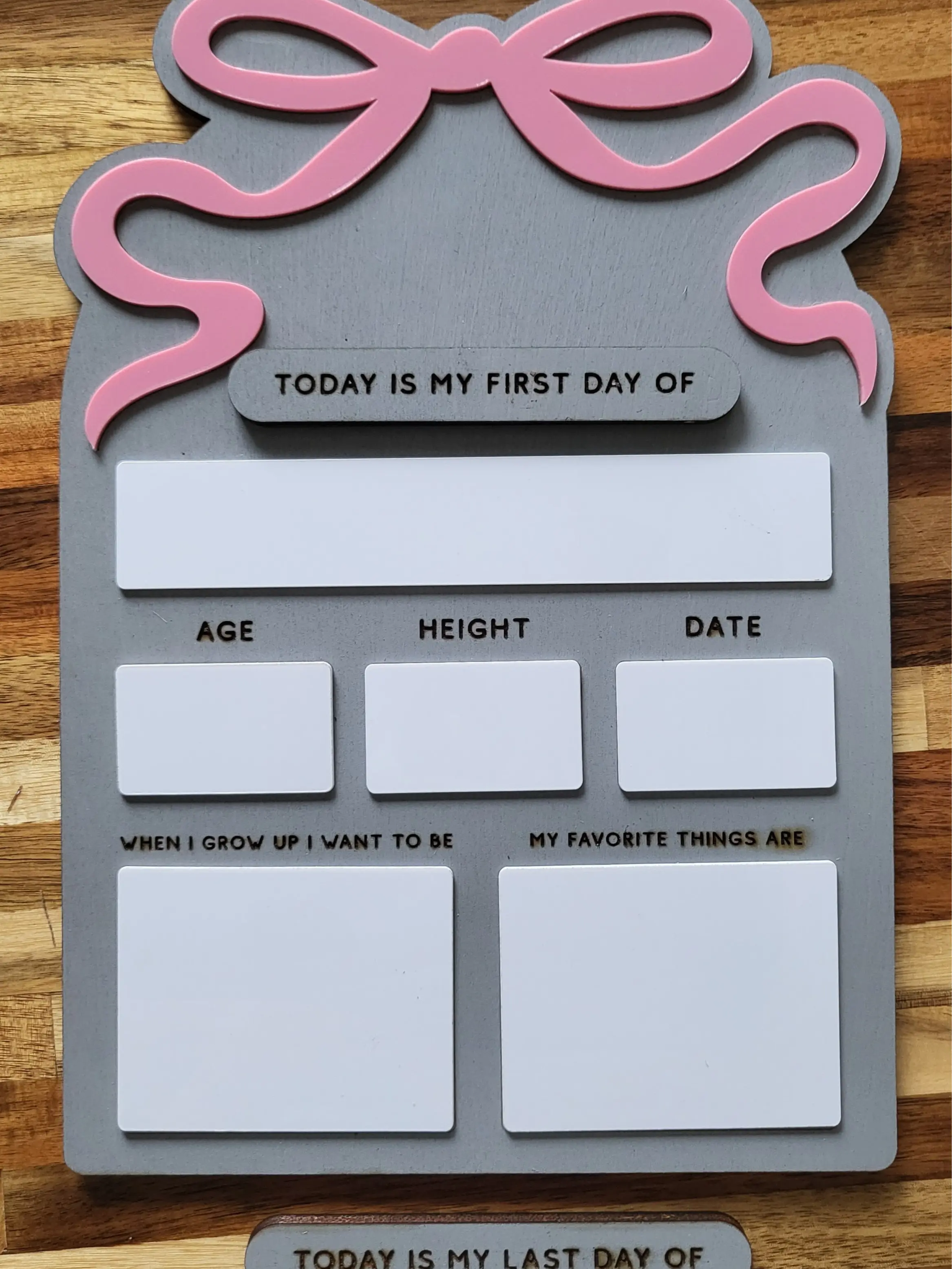 Personalized Back to School and Last Day of School Board - Decor