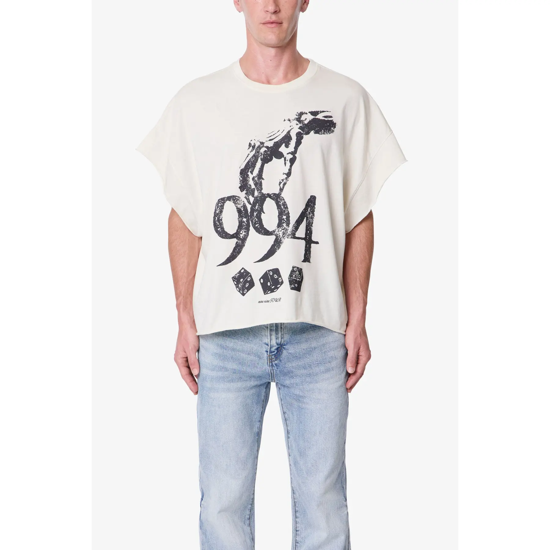 mnml Gamble Cutoff Tee - Off White