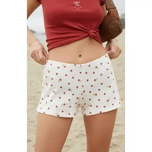 John Galt Women's Strawberry Emery Pointelle Pajama Shorts