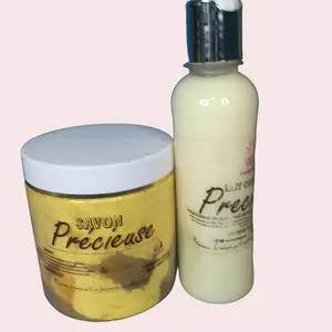 Precious Soap and Body Lotion - Savon Precieuse with Banana Scent for Gentle Cleansing and Hydration