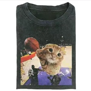 Comfort Colors My cat is not the greatest basketball player Orange Cat T-Shirt, Cat meme gift, meme shirts, Gift For him and her Graphic Tee Gift For Men Women, Menswear