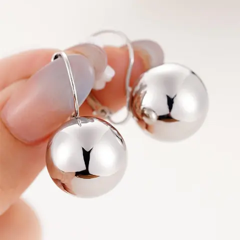 Minimalist Elegant Ball Design Dangle Earrings, High Quality Earrings, Fashionable Dangle Earrings for Women & Girls, Trendy All-match & Exquisite Jewelry for Birthday Gift, Earrings Dangling