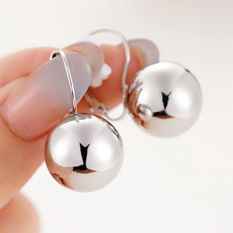 Minimalist Elegant Ball Design Dangle Earrings, High Quality Earrings, Fashionable Dangle Earrings for Women & Girls, Trendy All-match & Exquisite Jewelry for Birthday Gift, Earrings Dangling