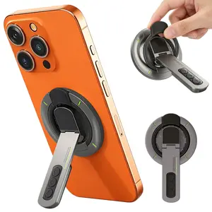 3 IN 1 Magnetic Cell Phone Grip Mount WIth Ring, 360° Rotation Dual-Sided Magnets with Ergonomic Ring, Foldable Adjustable Phone Case Kickstand Stand Mount Holder, Multi-functional For iPhone 17-12 Pro Max Samsung Galaxy Series Smartphone Accessories