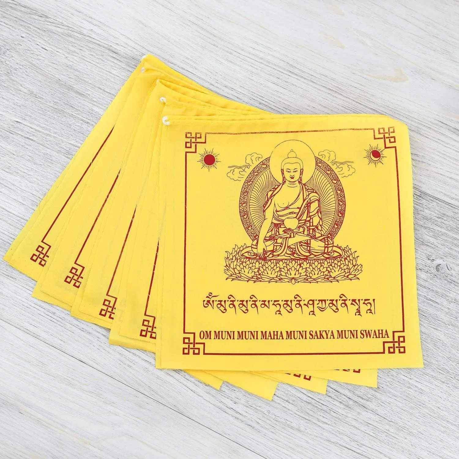 Cotton Shakyamuni Prayer Flags