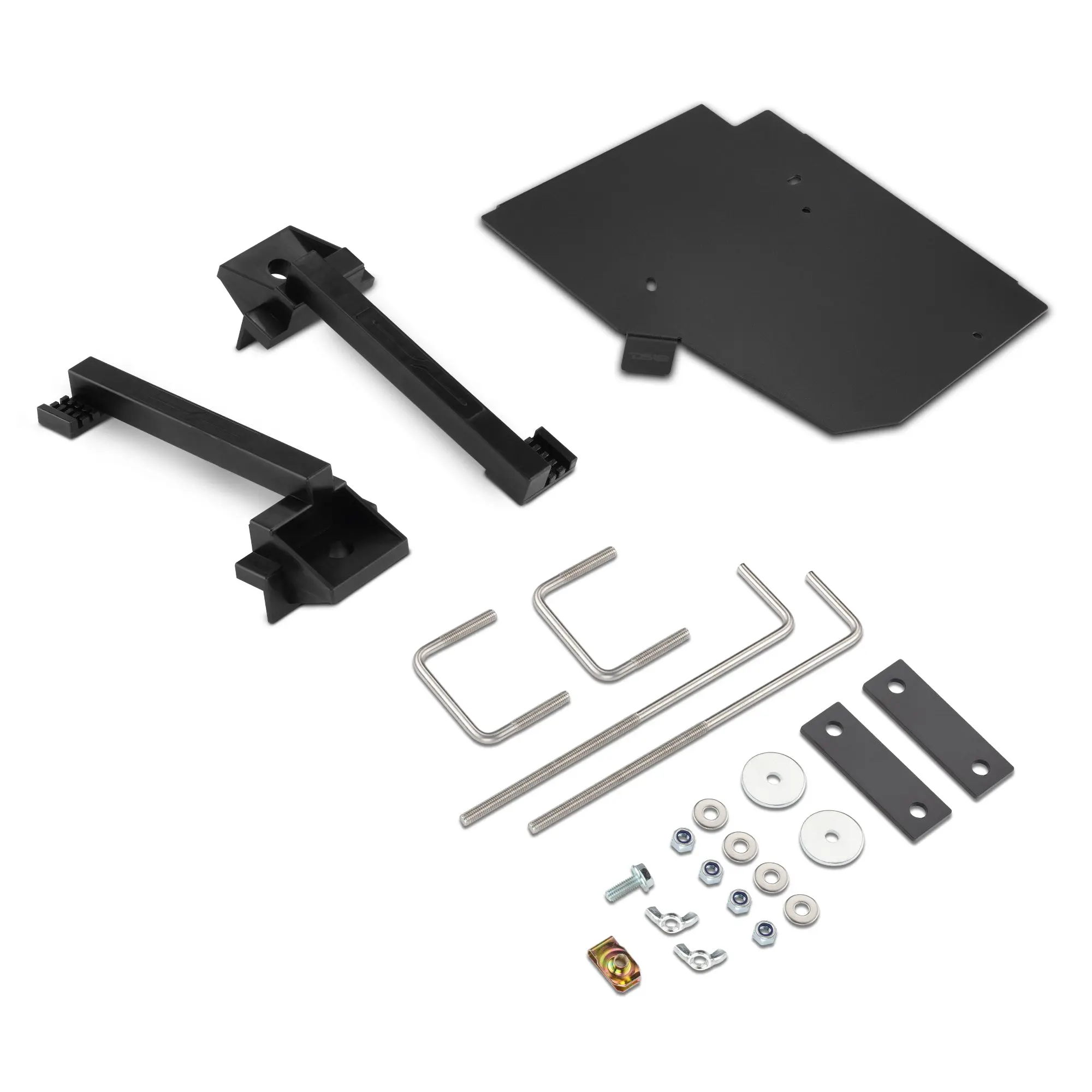 DS18 Custom Adjustable Steel Heavy-Duty Auxiliary Battery Mount Kit - Powder-Coat Resistance Second Battery Tray for Polaris Slingshot 2020+ (SLG-DBATT-20UP) Automotive & Motorcycle Accessories