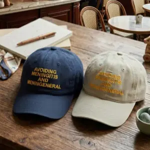 Avoiding Meningitis And Meningeneral Hat 2026 – Funny Quote Embroidered Dad Cap, Adjustable Cotton Baseball Cap, Adult Humor Relatable Meme Hat