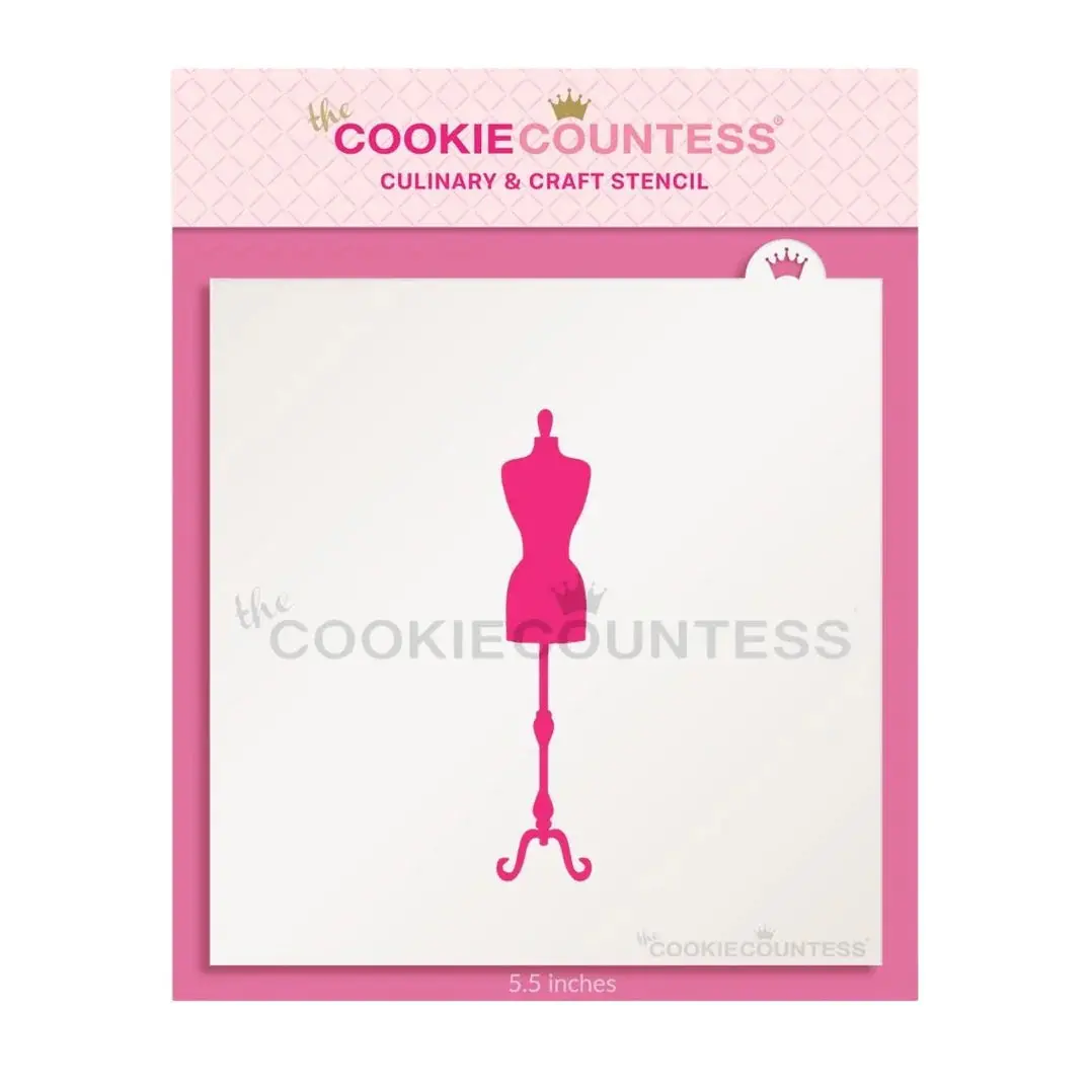 Cookie Stencil The Cookie Countess Dress Mannequin/Form