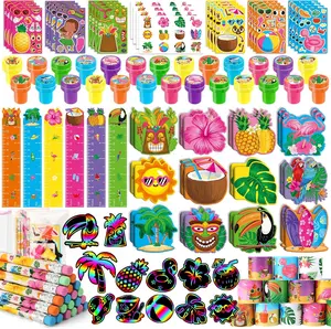 108Pcs Hawaiian Luau Party Favors Set, Aloha Tropical Tiki Theme Goodie Bag Stuffers, Kids Beach Pool Birthday Supplies, Classroom Rewards, Summer Gift Set