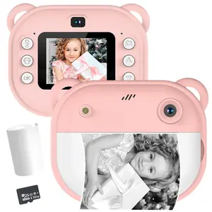 Instant Print Camera, Selfie Digital Camera with Print Paper, HD Digital Video Camera, Shoot Cameras for Girls Boys, Portable Toy for 4 5 6 7 8 9 10 Year Old for Girls and Boys
