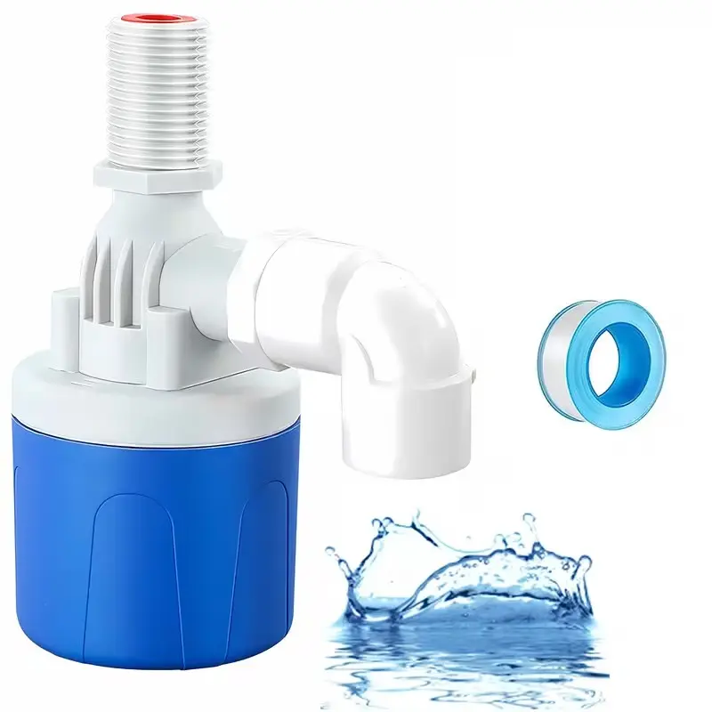 1/2” Automatic Water Level Control Float Valve, Mini Float Valve for Water Tank, No Power Required, Auto Shut-Off, Water Tower Controller