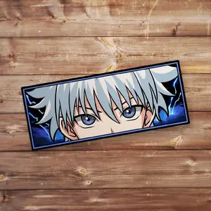 Killua Vinyl Sticker - Handmade JDM Slapper Sticker for Waterproof Window, Laptop, Kindle, and Water Bottle