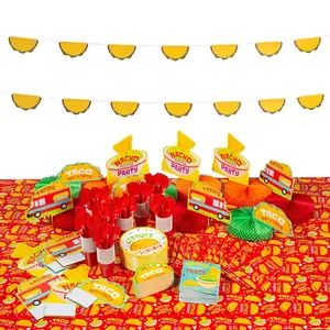 614 Pc. Taco Party Tableware Kit for 96 Guests
