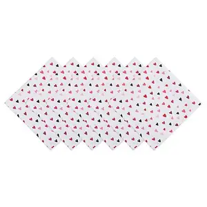 Design Imports Confetti Hearts Print Napkin Set of 6