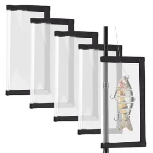 Bombrooster Fishing Lure Wrap-5 Packs Baits Covers Transparent, Fish Hook Protectors (Size Large)
