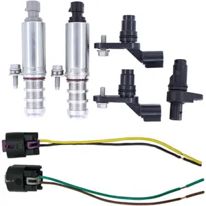 MOTOKU Engine VVT Variable Valve Timing Solenoid Intake Exhaust Crankshaft Camshaft Position Actuator Sensor w/Wire Connector kit for Chevy GMC Buick Pontiac Terrain Regal Verano HHR Malibu G6