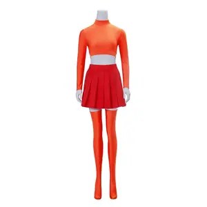 Velma Orange Short Skirt Set - Character Costume