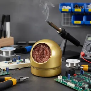 Professional Solder Tip Cleaner Kit: Durable Steel Wool & Filter Mesh, Portable Desoldering Tool for Precise Nozzle Maintenance, Anti-Clogging Accessories Essential for Electronics Repair and DIY Projects.