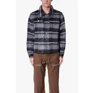 mnml Brushed Flannel Jacket - Black/Grey