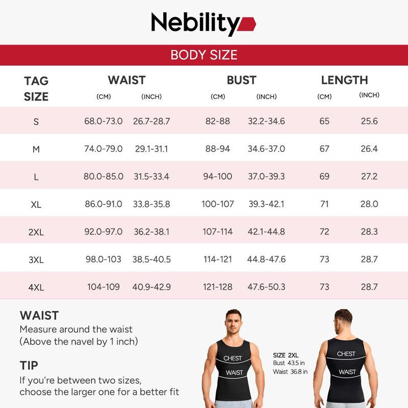 Nebility Men's Sleeveless Crew Neck Belly Compression Tank Activewear Menswear Tank Top Straps Undershirt Menswear