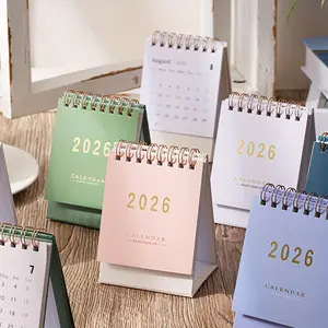 2026 Mini Desktop Calendar - Monthly & Weekly Planner, Minimalist Twin Coil Calendar with Memo, Multi-Color, Compact for Home/Office, High-Quality Paper, Ideal for Busy Professionals