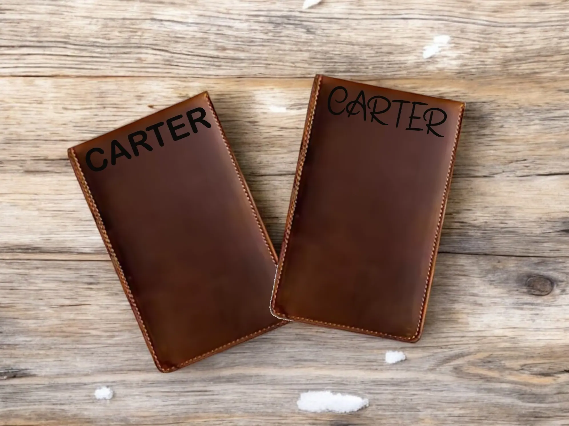 Leather Golf Scorecard Holder -  Laser engraved scorecard holder - Customizable Golf Scorecard - Golfscorecard covers - Pocket golf book