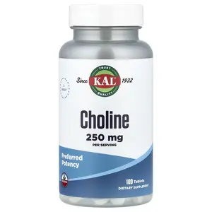 KAL Choline, 100 Tablets (125 mg per Tablet)