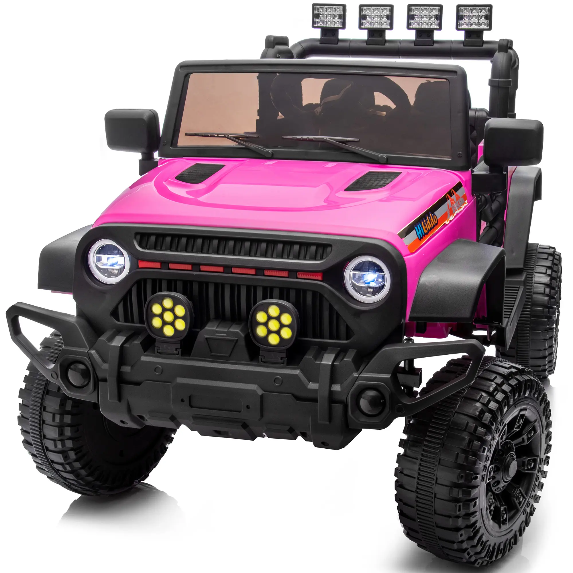 Kids Ride on Truck Car 12/24V Electric Jeep with Remote Control & Lights for Boys Girls