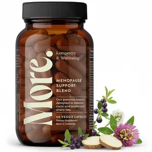 More. Longevity & Wellbeing Menopause Supplements for Women – Vegan, Hormone-Free, Gluten-Free – Natural Extracts for Hot Flash Relief for Women & Menopause Support – No Fillers – 60 Capsules