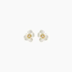 Cider ZIRCON FLORAL STUD EARRINGS Cider ZIRCON FLORAL STUD EARRINGS