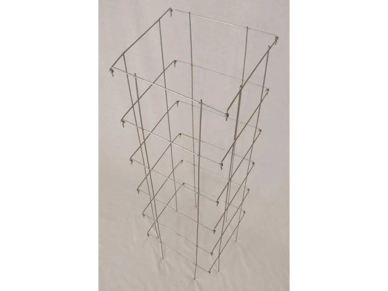 Metal Tomato Cage 3-Pack, Extra Heavy Duty Collapsible Square Plant Care Cages (58x18x18 in) for Supporting Plants, Supports Plants