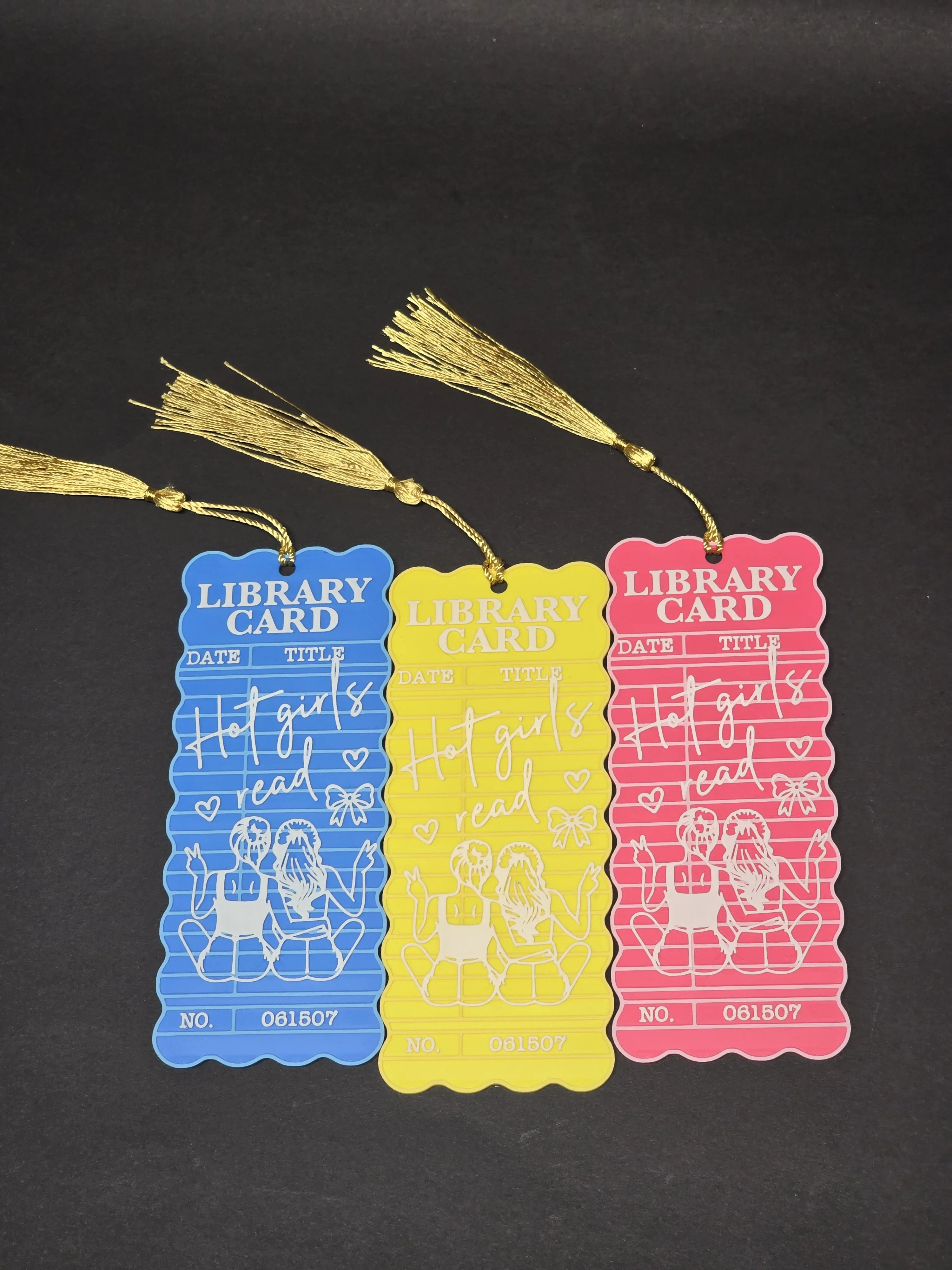 Hot Girls Read Library Card Bookmark